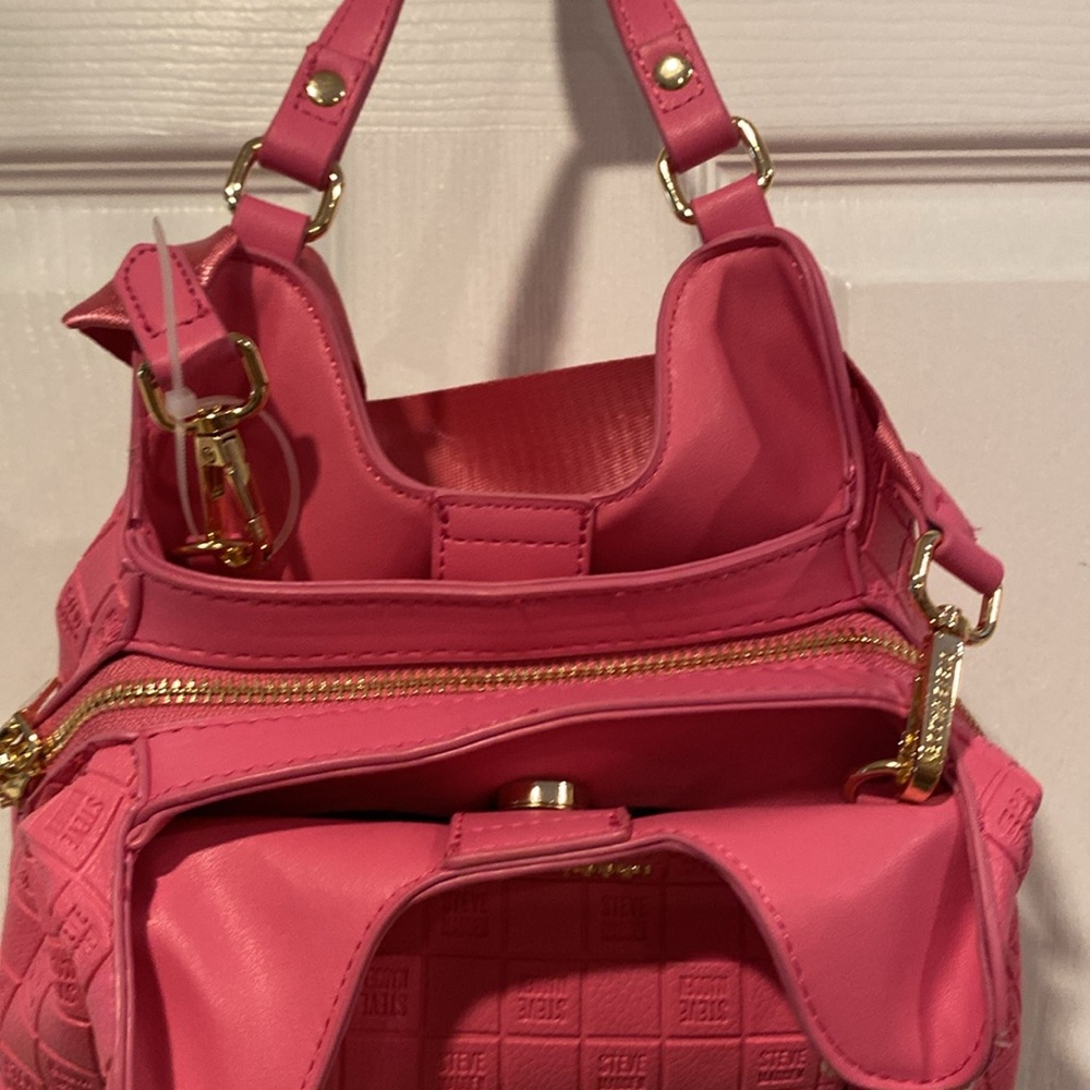 BNWT STEVE MADDEN BCami Pink Crossbody Satchel Bag - Picture 4 of 7
